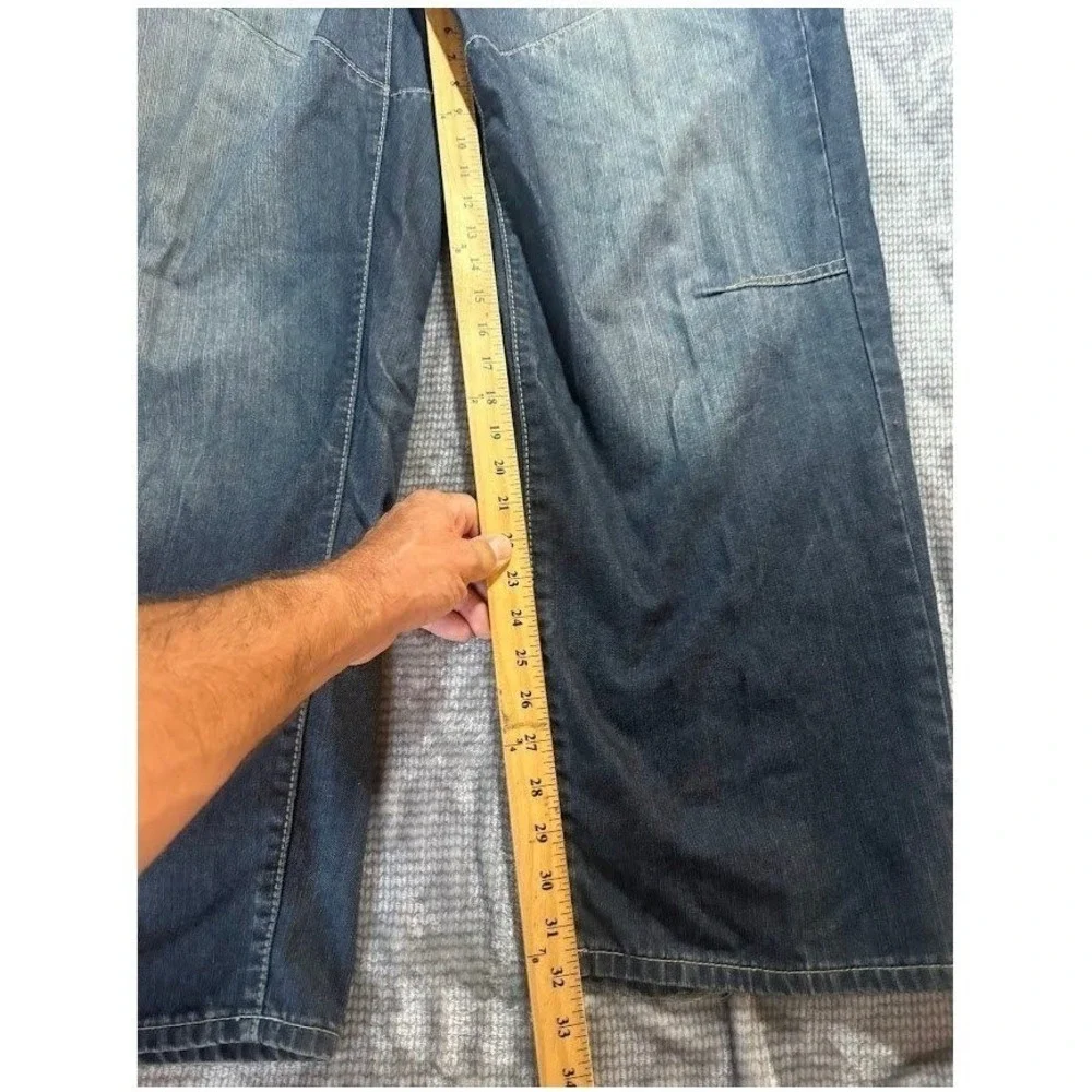 Five Jungle & Company Baggy Carpenter Jeans Mens Wide Y2K Streetwear Denim 42x32